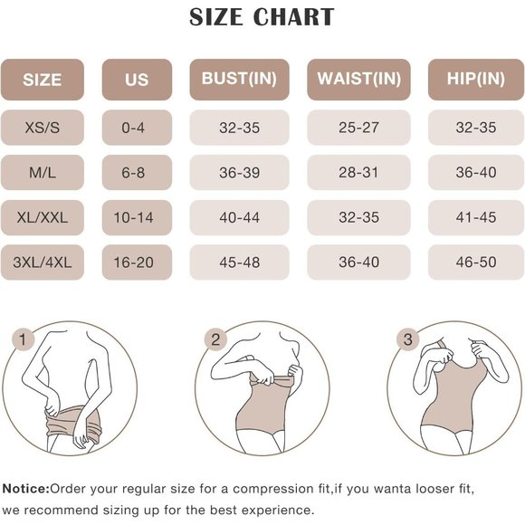 Women Slimming V Neck Bodysuits Snatched Waist Body Suit Sculpting Thong Shaper - Picture 6 of 6